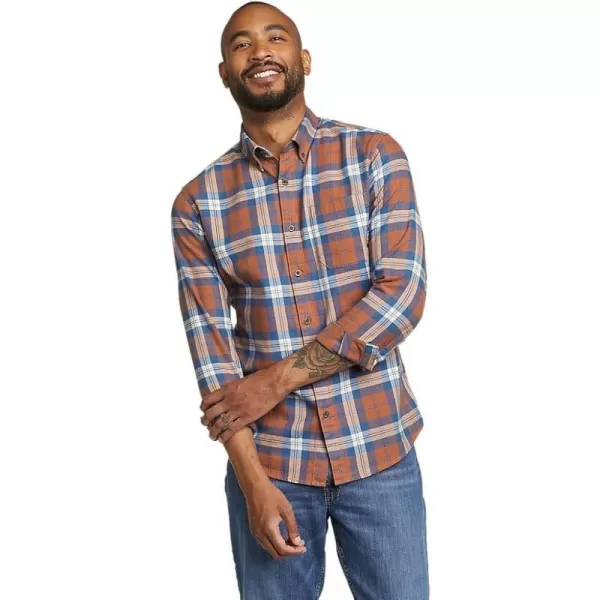 imageEddie Bauer Mens Eddies Favorite Flannel Shirt  SlimRegular Cocoa