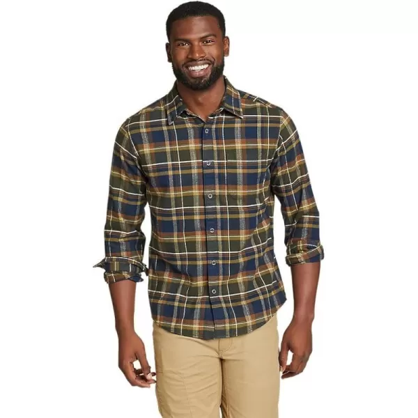 imageEddie Bauer Mens Eddies Favorite Flannel Shirt  SlimRegular Dark Loden