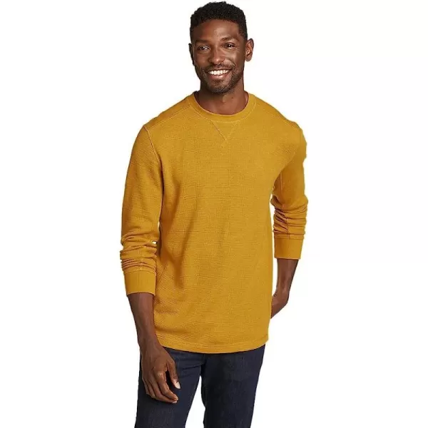 imageEddie Bauer Mens Eddies Favorite Ultrasoft Thermal CrewRegular Butterscotch