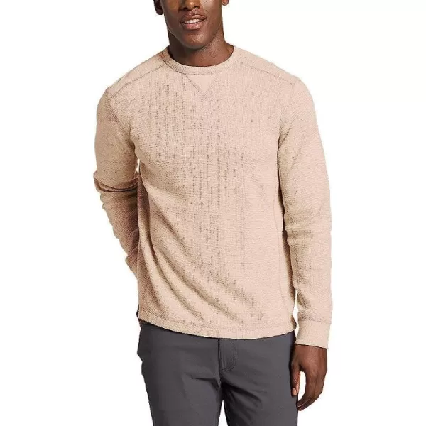 imageEddie Bauer Mens Eddies Favorite Ultrasoft Thermal CrewRegular Cream Htr