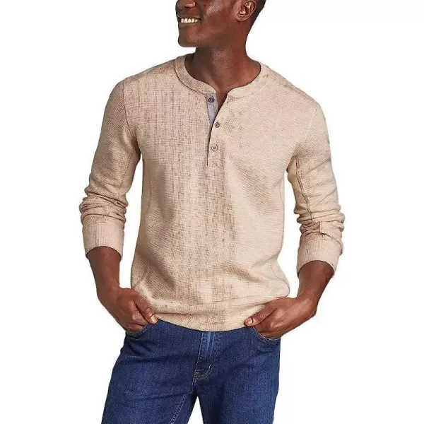 imageEddie Bauer Mens Eddies Favorite Ultrasoft Thermal HenleyRegular Cream Htr