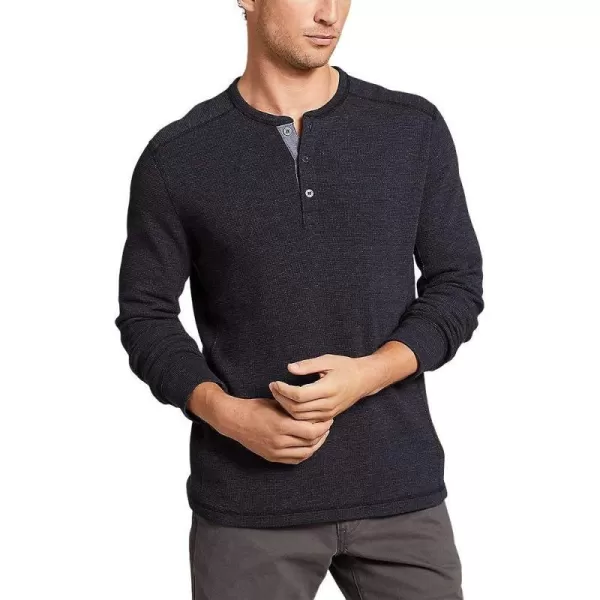 imageEddie Bauer Mens Eddies Favorite Ultrasoft Thermal HenleyRegular Faded Black