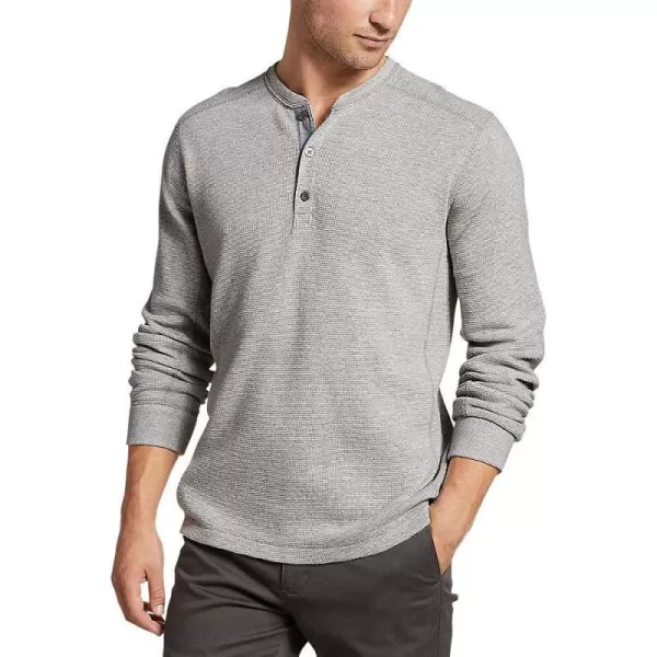 imageEddie Bauer Mens Eddies Favorite Ultrasoft Thermal HenleyRegular Light Heather Gray Gray