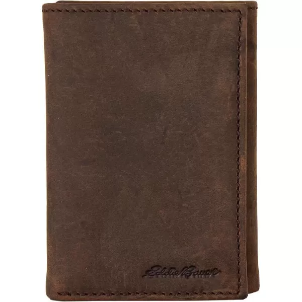imageEddie Bauer Mens Embossed Sasquatch Leather Trifold Wallet Tan One SizeEddie Bauer Mens Embossed Sasquatch Leather Trifold Wallet Tan One Size