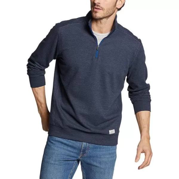 imageEddie Bauer Mens Everyday Fleece 14ZipRegular Midnight Htr
