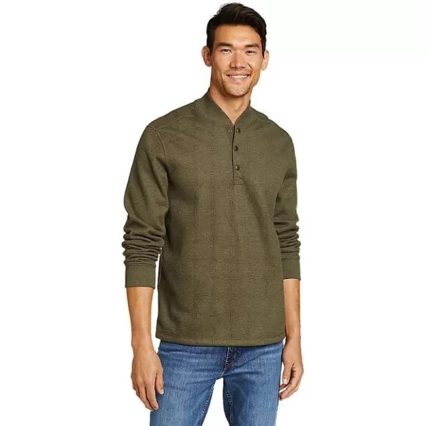 imageEddie Bauer Mens Faux ShearlingLined Thermal HenleyRegular Dk Thyme