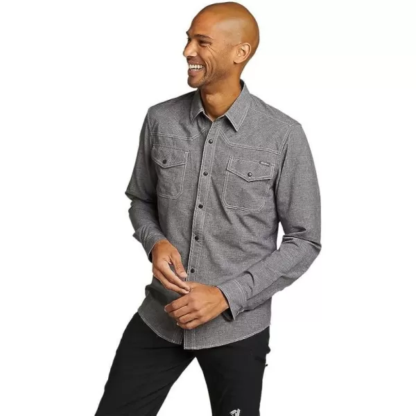 imageEddie Bauer Mens Front Range LongSleeve Chambray ShirtRegular Carbon
