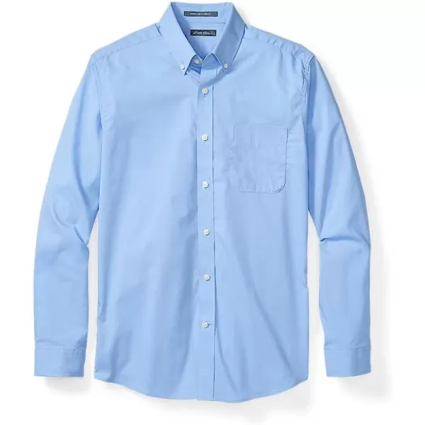 imageEddie Bauer Mens Getaway Flex LongSleeve ShirtRegular French Blue