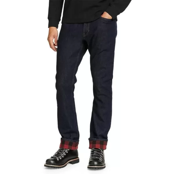 imageEddie Bauer Mens H2Low Flex FlannelLined JeansRegular Deep Rinse