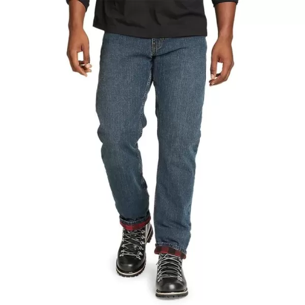 imageEddie Bauer Mens H2Low Flex FlannelLined JeansRegular Slate Blue