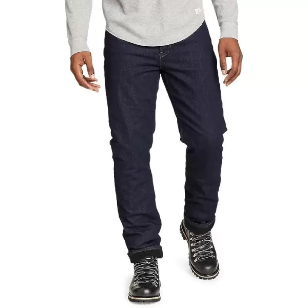 imageEddie Bauer Mens H2low Flex FleeceLined JeansDeep Rinse