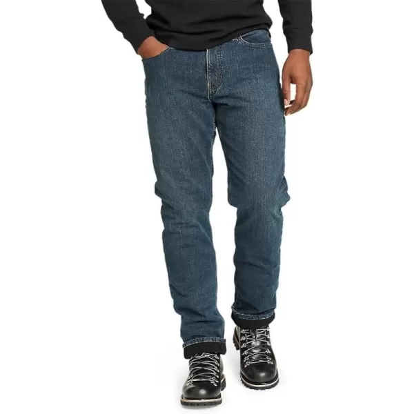 imageEddie Bauer Mens H2low Flex FleeceLined JeansSlate Blue