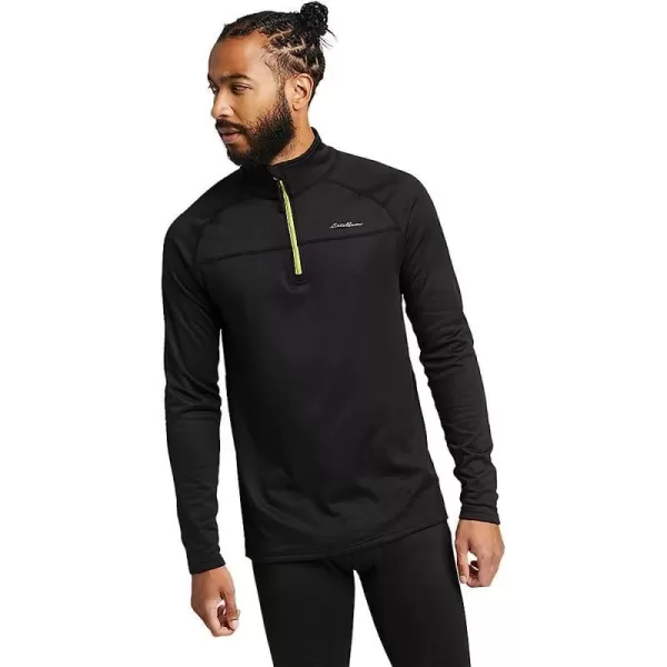 imageEddie Bauer Mens Heavyweight Grid Fleece 12ZipBlack