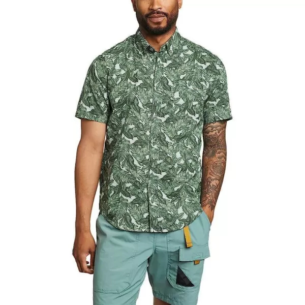imageEddie Bauer Mens Kingston ShortSleeve Shirt  PatternRegular Celadon