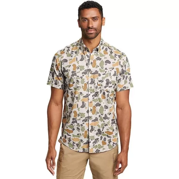 imageEddie Bauer Mens Kingston ShortSleeve Shirt  PatternRegular Chalk