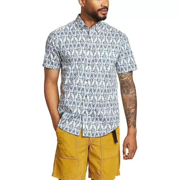 imageEddie Bauer Mens Kingston ShortSleeve Shirt  PatternRegular Snow