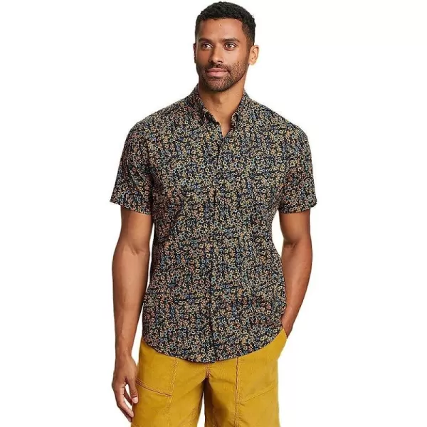 imageEddie Bauer Mens Kingston ShortSleeve Shirt  PatternRegular Sunflower