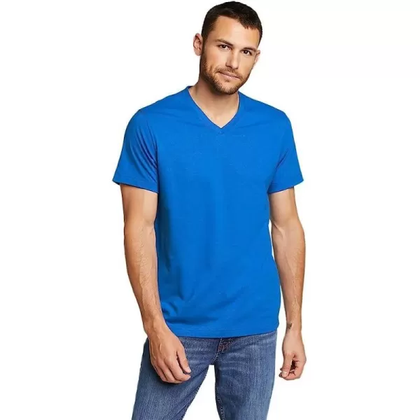 imageEddie Bauer Mens Legend Wash Pro ShortSleeve VNeck TShirtSapphire
