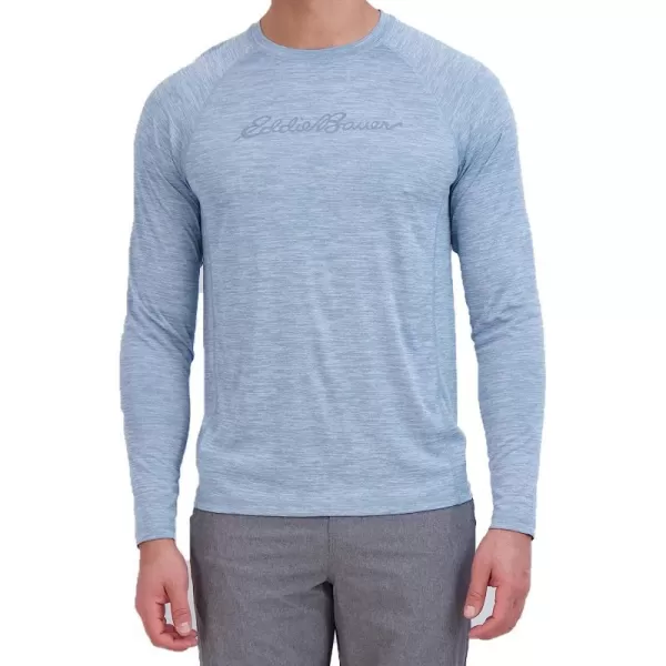 imageEddie Bauer Mens Long Sleeve Rashguard Shirt  UPF 40 Sun Protection  Ideal for Outdoor ActivitiesSlate Blue