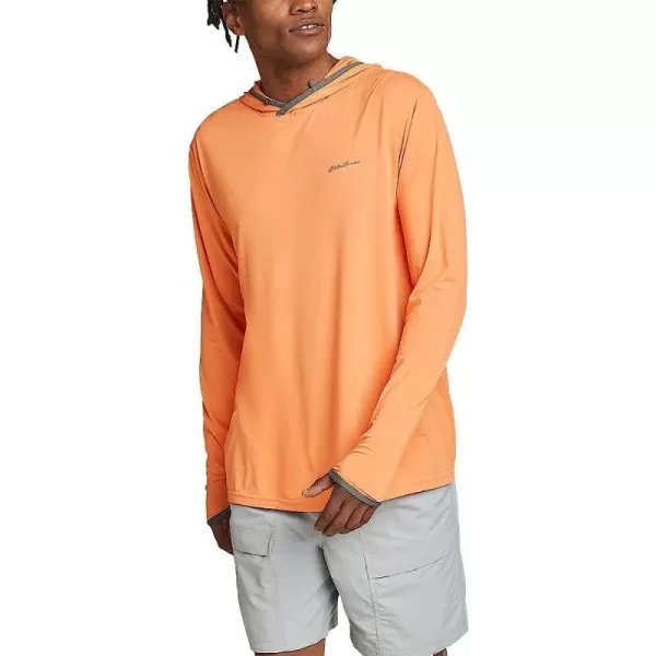 imageEddie Bauer Mens Marine Air UPF LongSleeve HoodieRegular Tangelo