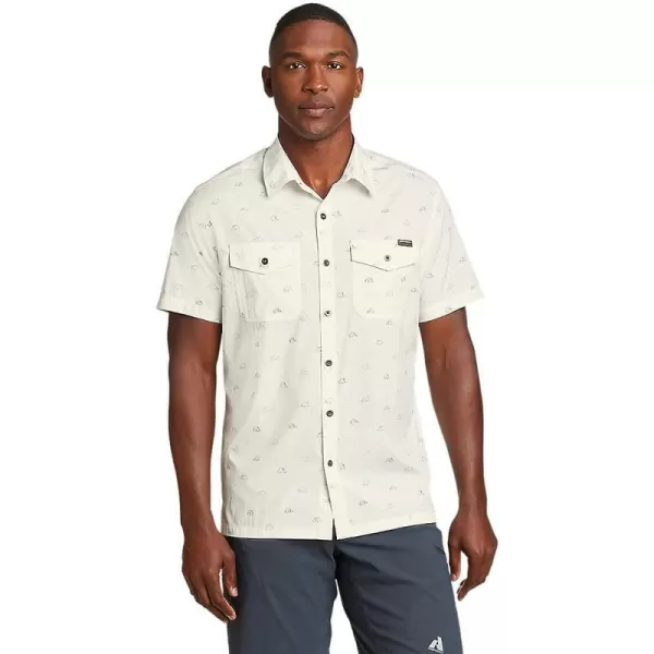 imageEddie Bauer Mens Mountain ShortSleeve Shirt  PrintRegular Ivory