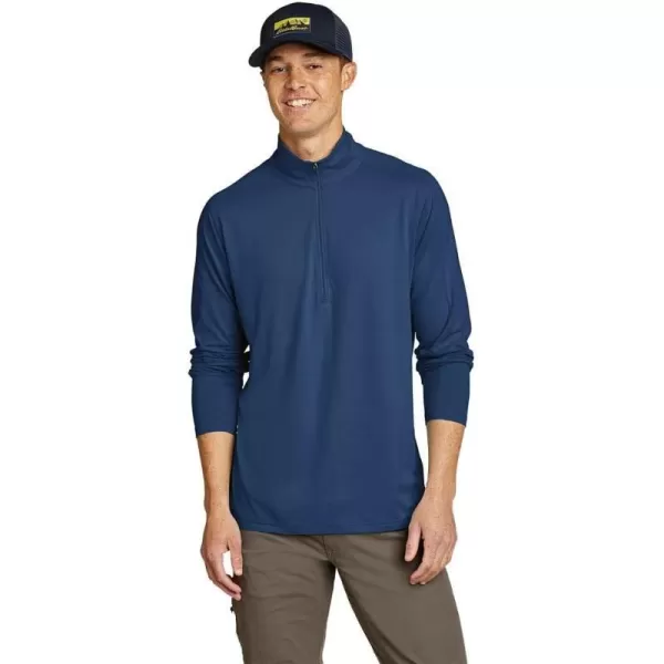 imageEddie Bauer Mens Mountain Trek LongSleeve 12ZipBlue Topaz
