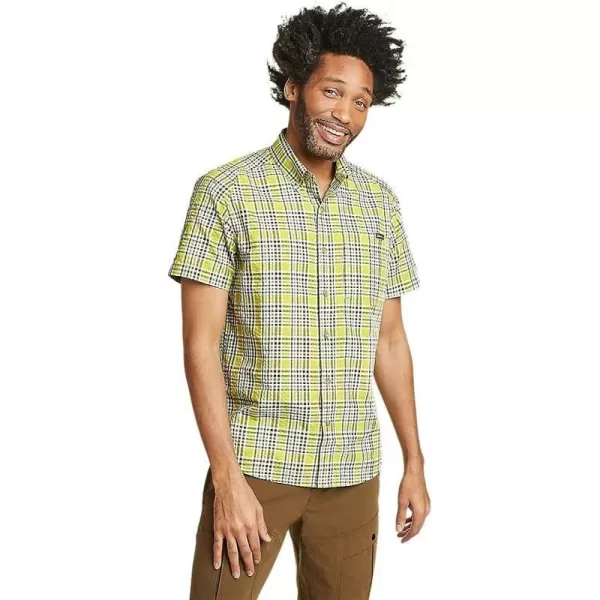 imageEddie Bauer Mens Pack It Seersucker ShortSleeve ShirtRegular Chartreuse