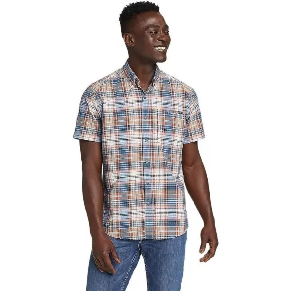 imageEddie Bauer Mens Pack It Seersucker ShortSleeve ShirtTall Sienna