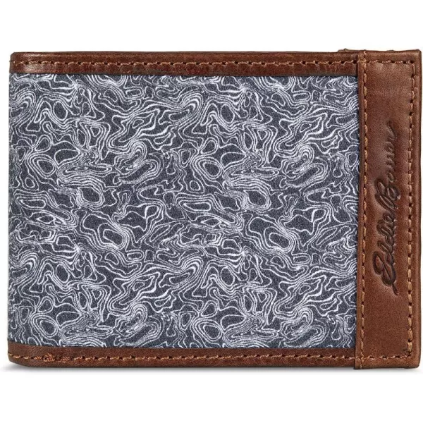 imageEddie Bauer Mens Pioneer Leather and Printed Cotton Canvas Passcase Wallet Grey One SizeEddie Bauer Mens Pioneer Leather and Printed Cotton Canvas Passcase Wallet Grey One Size