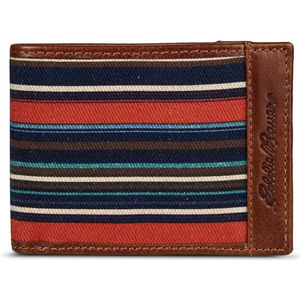 imageEddie Bauer Mens Pioneer Leather and Printed Cotton Canvas Passcase Wallet Multi One SizeEddie Bauer Mens Pioneer Leather and Printed Cotton Canvas Passcase Wallet Multi One Size
