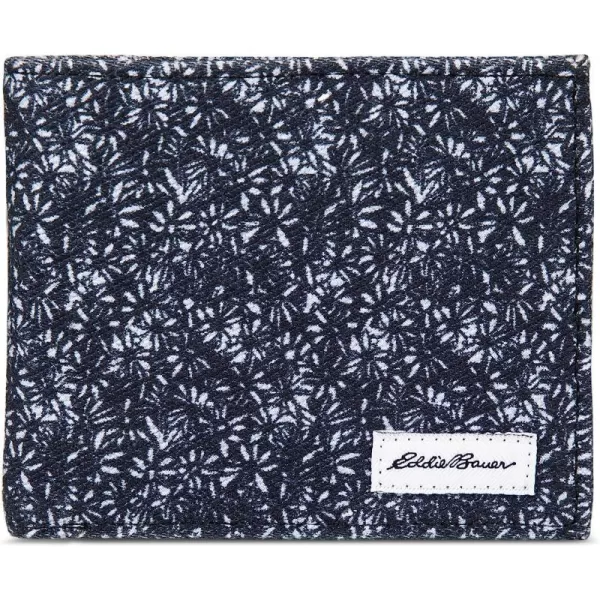 imageEddie Bauer Mens Pioneer Printed Cotton Canvas Bifold WalletBlue