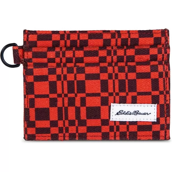 imageEddie Bauer Mens Pioneer Printed Cotton Card CaseRed