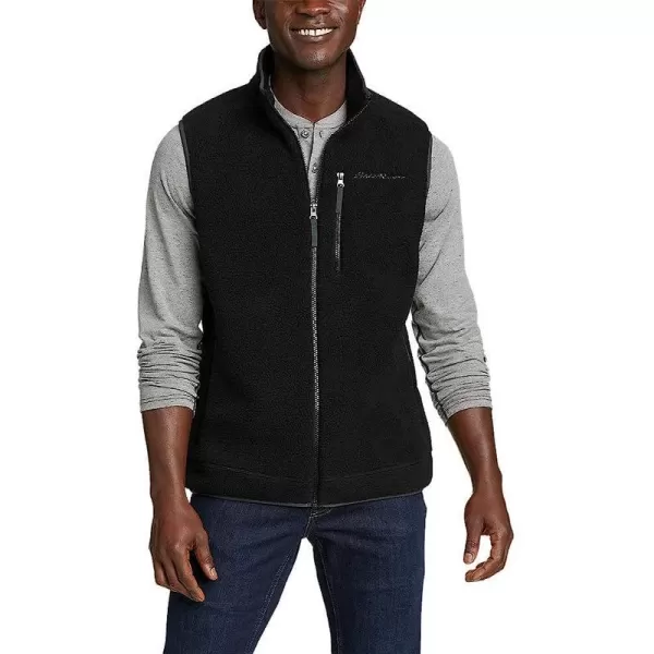 imageEddie Bauer Mens Quest 300 Fleece VestRegular Black