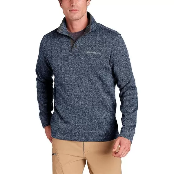 imageEddie Bauer Mens Radiator Fleece SnapFront PulloverNavy Heather