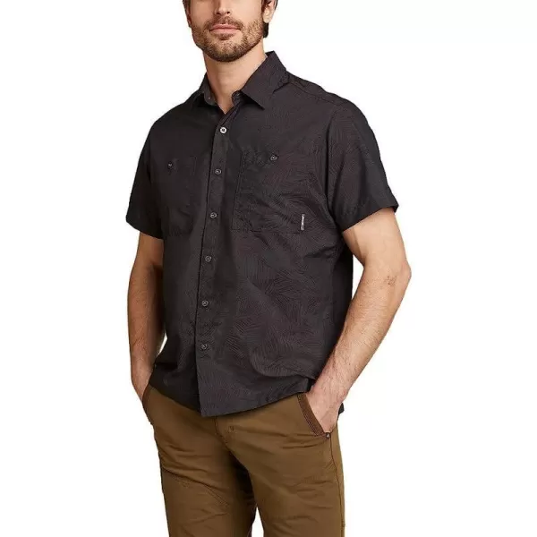 imageEddie Bauer Mens Rainier 20 ShortSleeve Shirt  PrintRegular Black