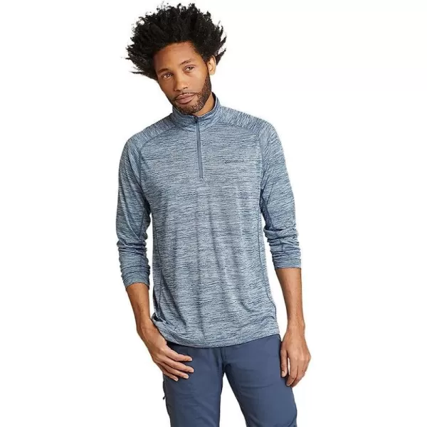imageEddie Bauer Mens Resolution LongSleeve 14ZipTall Blue Haze