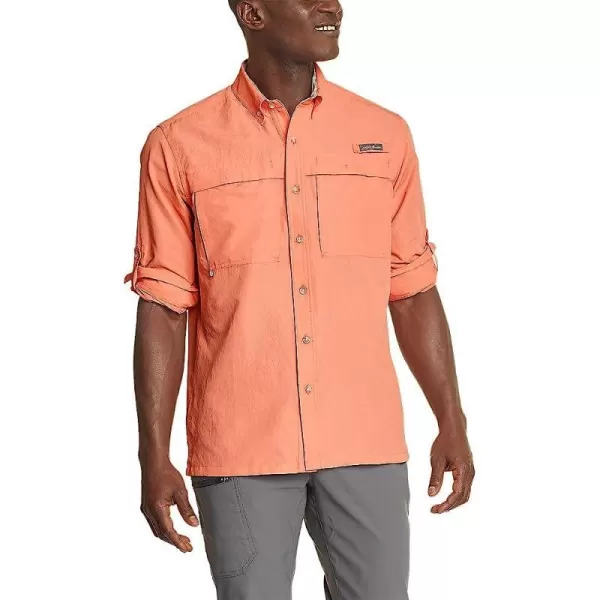 imageEddie Bauer Mens Ripstop Guide LongSleeve ShirtRegular Dusty Coral