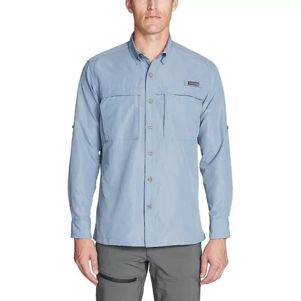 imageEddie Bauer Mens Ripstop Guide LongSleeve ShirtTall Chambray Blue