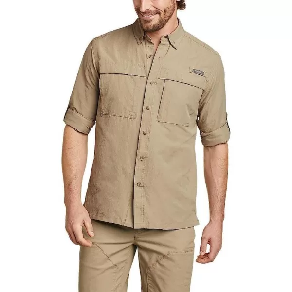 imageEddie Bauer Mens Ripstop Guide LongSleeve ShirtTall Light Khaki