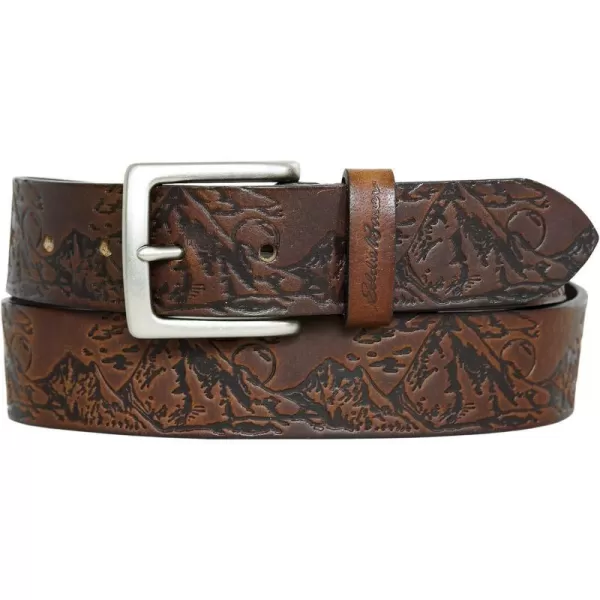 imageEddie Bauer Mens Rugged Leather Belt with Stretch Tab and Sasquatch DesignEddie Bauer Mens Rugged Leather Belt with Stretch Tab and Sasquatch Design
