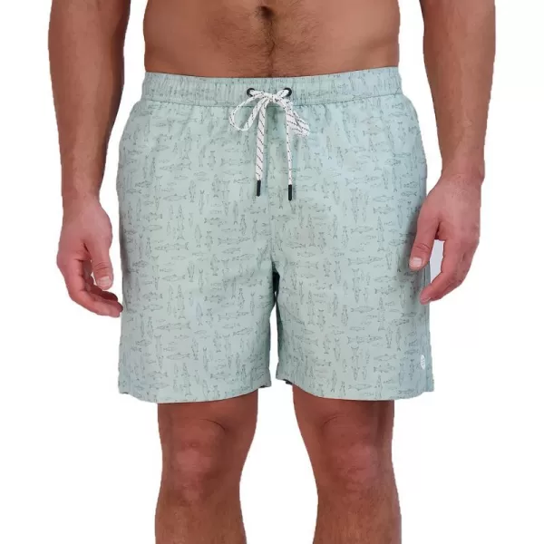 imageEddie Bauer Mens SPF 50 Volley Swim Trunk  Fun Designs Comfortable and Stylish 7 InseamCeladon