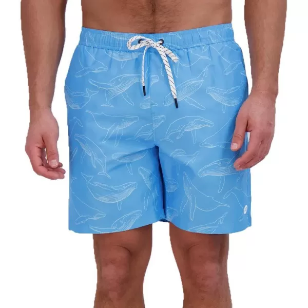 imageEddie Bauer Mens SPF 50 Volley Swim Trunk  Fun Designs Comfortable and Stylish 7 InseamMisty Blue