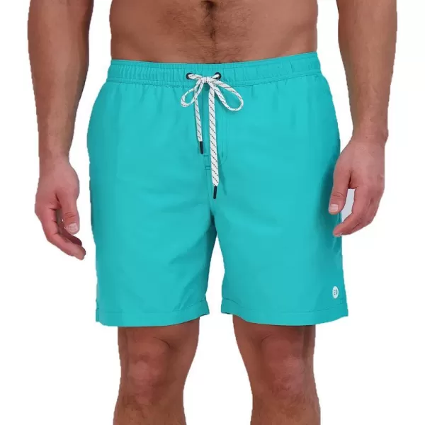 imageEddie Bauer Mens SPF 50 Volley Swim Trunk  Fun Designs Comfortable and Stylish 7 InseamTurquoise