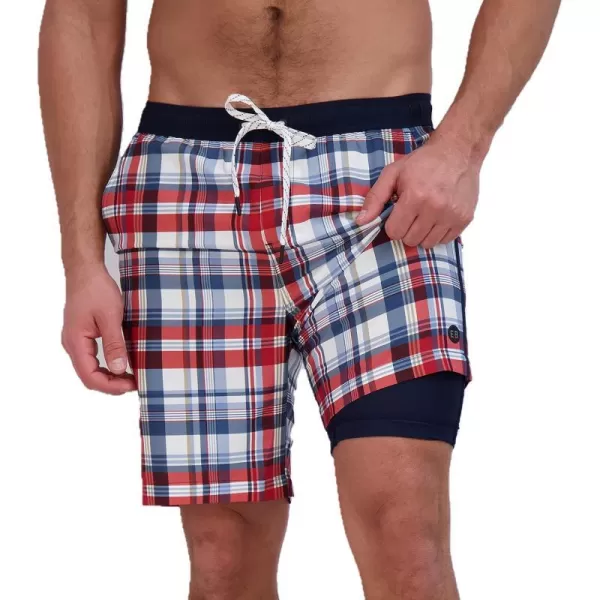 imageEddie Bauer Mens SPF 50 Volley Swim Trunk 8 Inseam Comes with Compression Liner  Ultimate Comfort amp StretchAtlantic