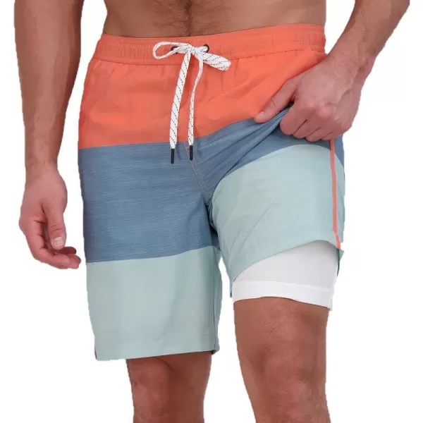 imageEddie Bauer Mens SPF 50 Volley Swim Trunk 8 Inseam Comes with Compression Liner  Ultimate Comfort amp StretchCeladon