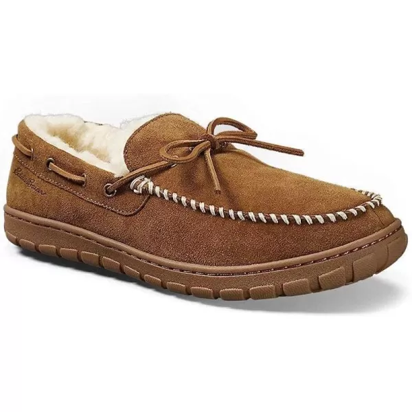 imageEddie Bauer Mens ShearlingLined Moccasin SlipperTan Beige