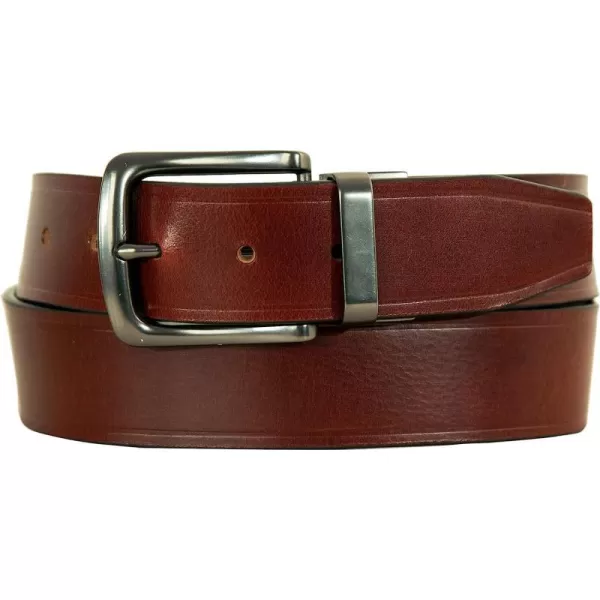imageEddie Bauer Mens Smooth Leather Reversible BeltBrownTan