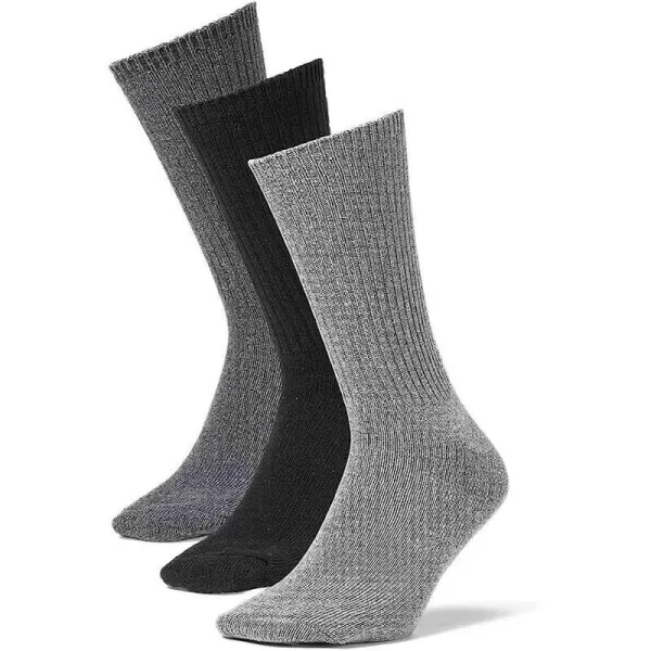 imageEddie Bauer Mens Solid Crew Socks  3 PackGray