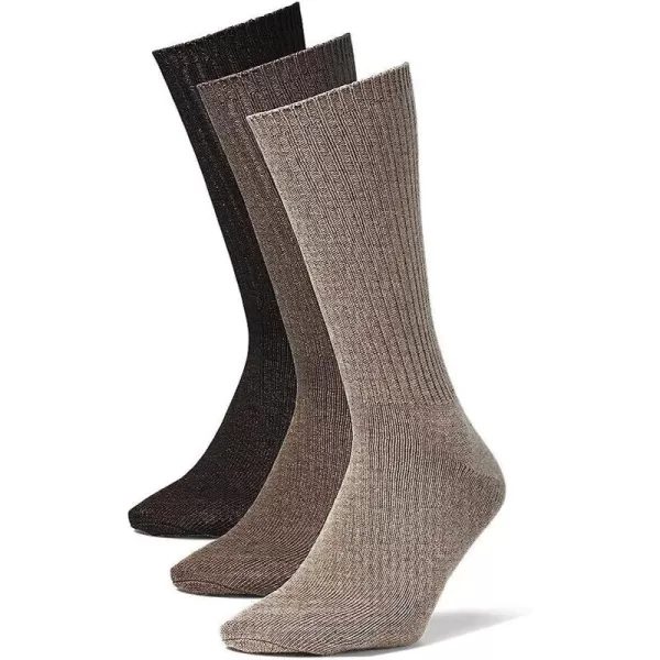 imageEddie Bauer Mens Solid Crew Socks  3 PackOak