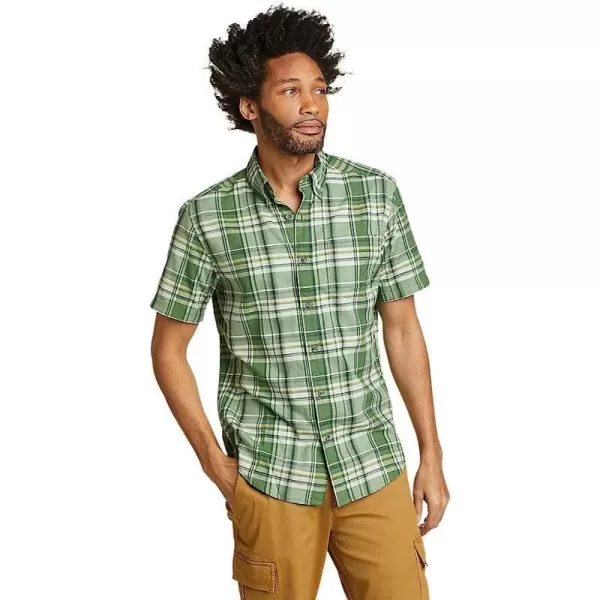 imageEddie Bauer Mens Tidelands ShortSleeve YarnDyed Textured ShirtRegular Htr Jade